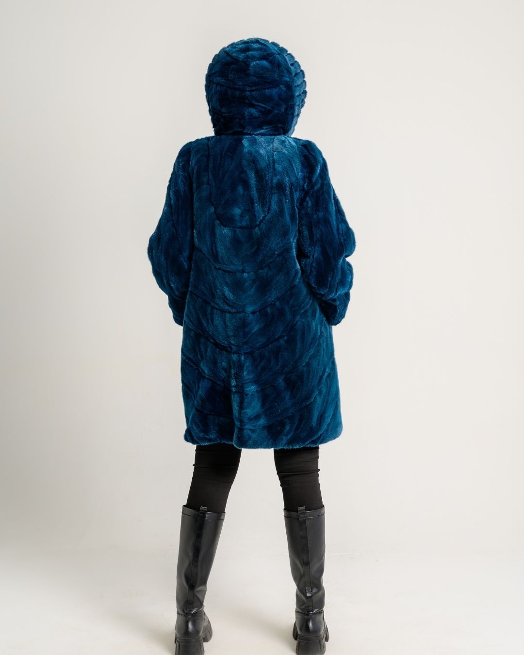 Cappotto reversibile con tessuto impermeabile in ritagli di visone rasato - Marpel l'Atelier